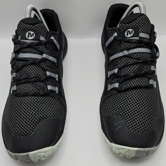 Merrel Barefoot Trail Glove 6 Vibram Black Blue Womens 9.5 Shoes J135384 - Picture 4 of 11